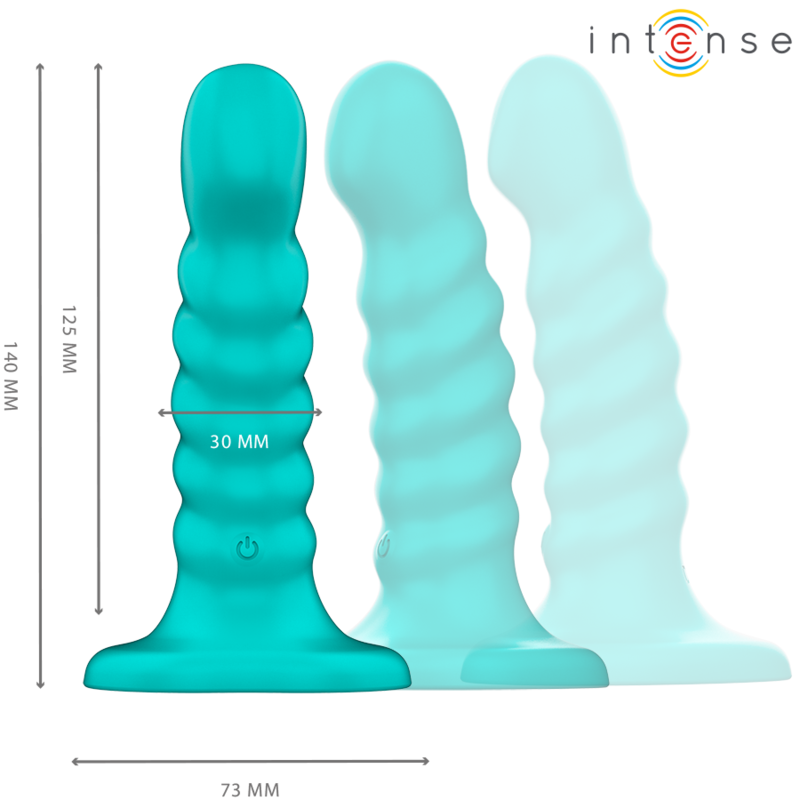 Intense Buffy Vibrator Tamaño S Diseño Espiral Control Remoto Azul