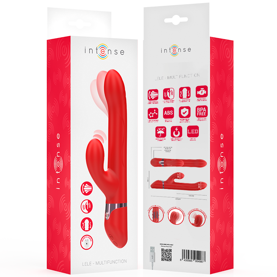 Intense Lele Vibrador Multifunción Rojo - Rotación y Oscilación