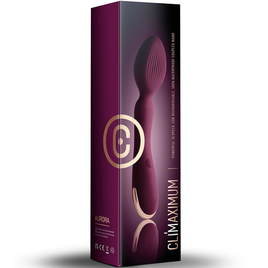 Climaximum Aurora Wand Vibrator - Masajeador Recargable con 10 Funciones