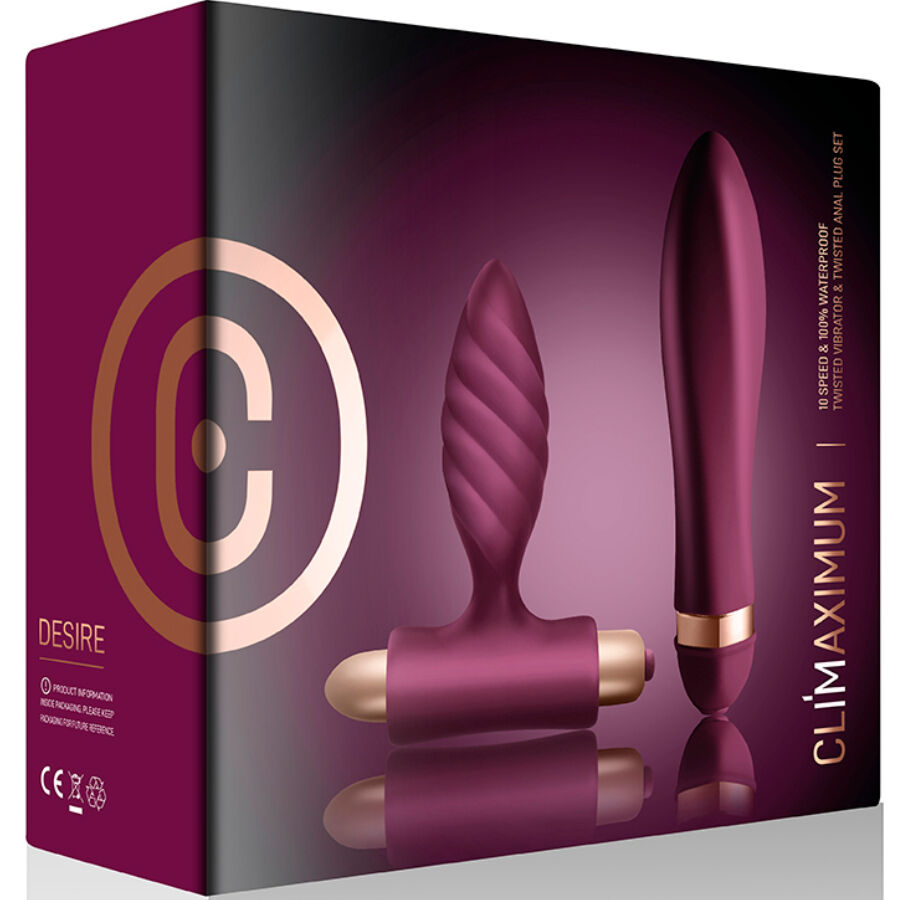 Climaximum Desire Kit - Vibrador Twisted + Plug Anal