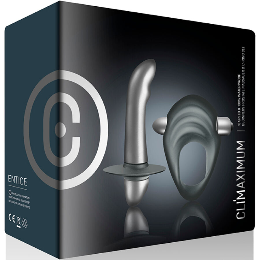 Climaximum Entice Kit - Anillo Peniano + Vibrador de Próstata para Principiantes