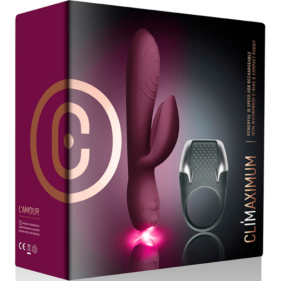 Climaximum Lamour Kit - Rabbit Vibrator + LED Cock Ring