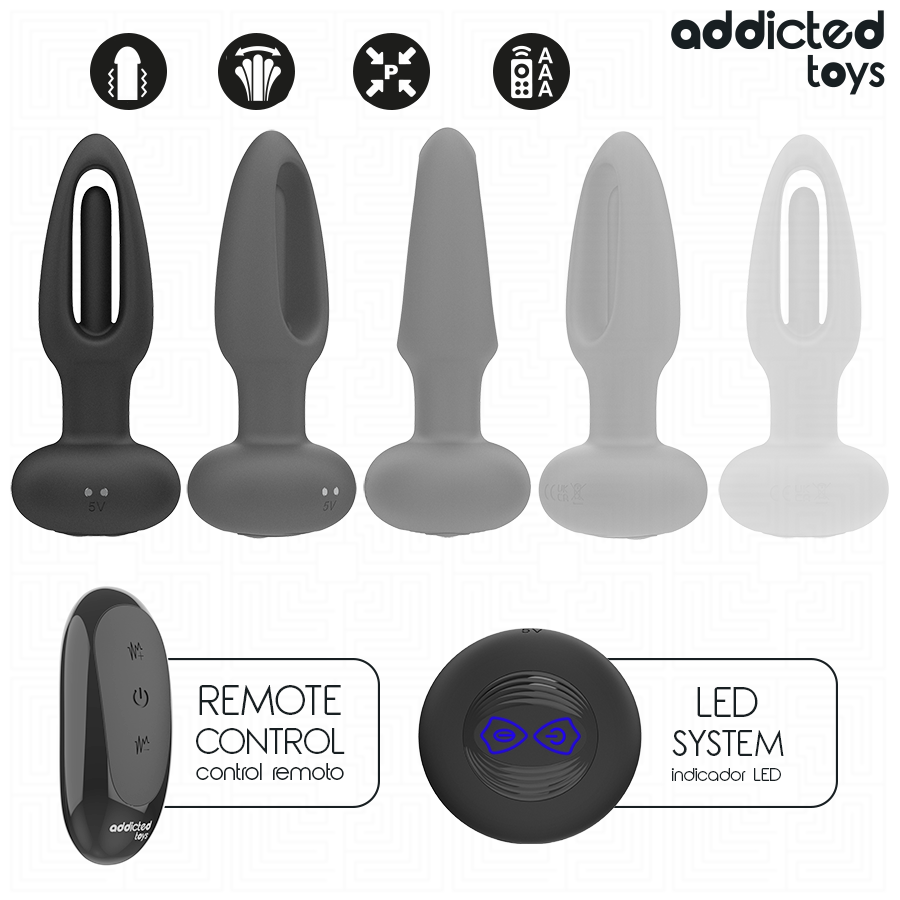Addicted Toys - Plug Anal con Lengua Vibrante y Control Remoto