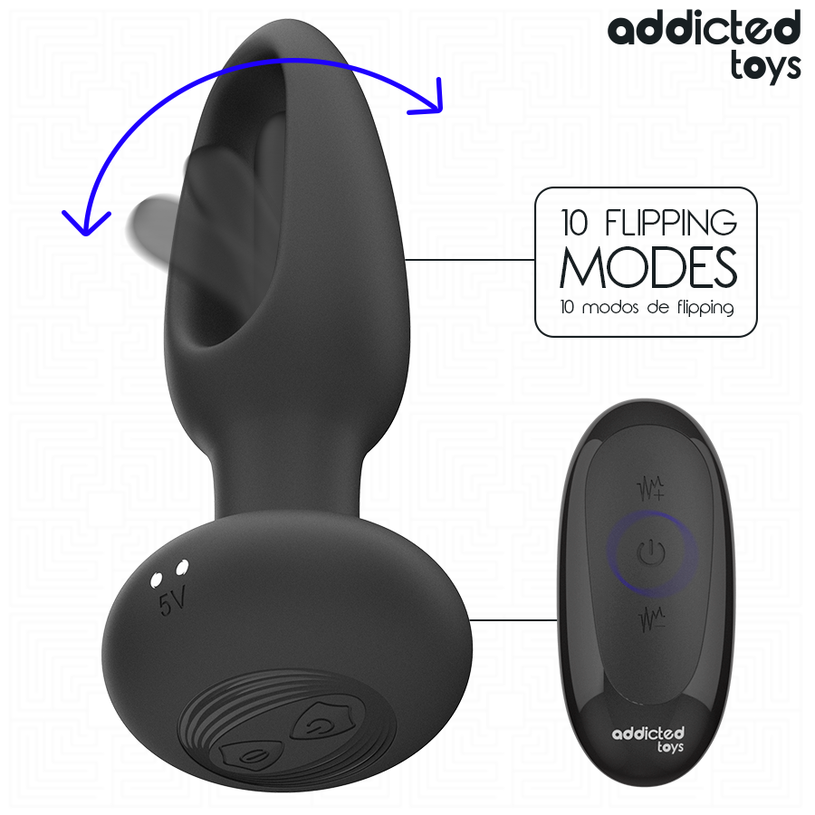 Addicted Toys - Plug Anal con Lengua Vibrante y Control Remoto