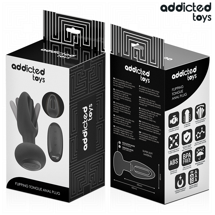 Addicted Toys - Plug Anal con Lengua Vibrante y Control Remoto