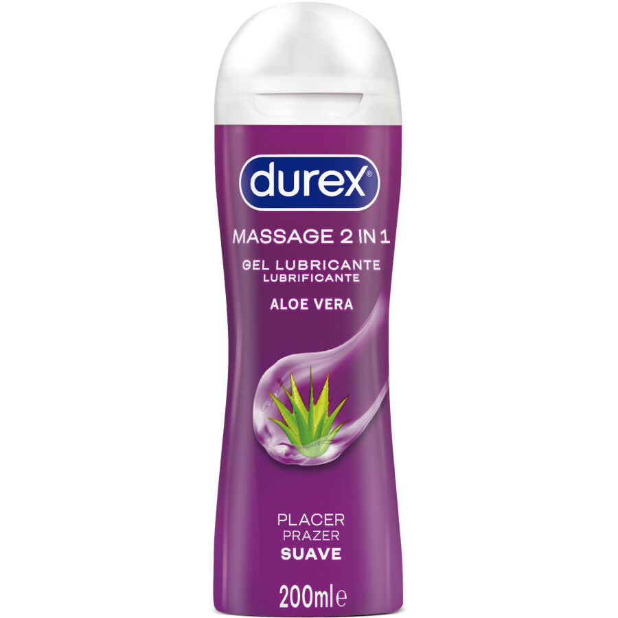Durex Play Massage Lubricante 2 en 1 con Aloe Vera 200 ml
