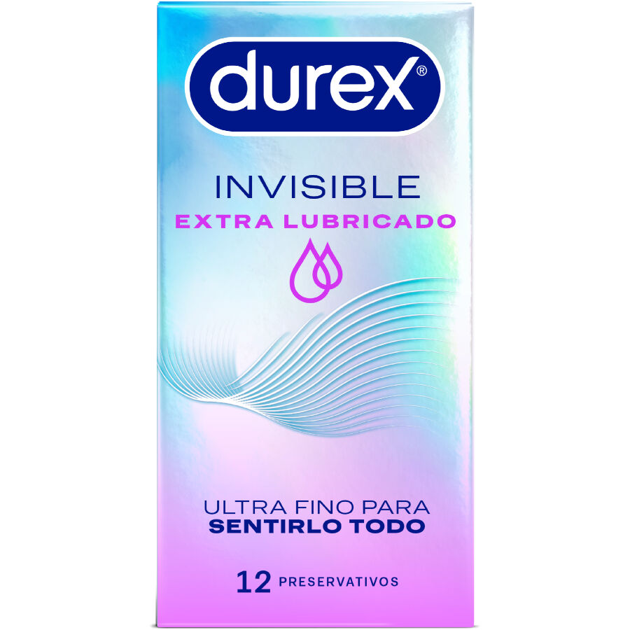 Durex Invisible Extra Lubricado - 12 Preservativos Ultra Finos