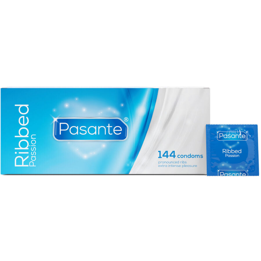Pasante Ribbed Passion - Caja 144 Preservativos Lubricados