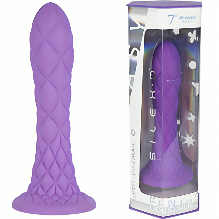 Silexd Dreamy Dildo Fantasy Silicona Líquida Termorreactiva Violeta 18.5 cm