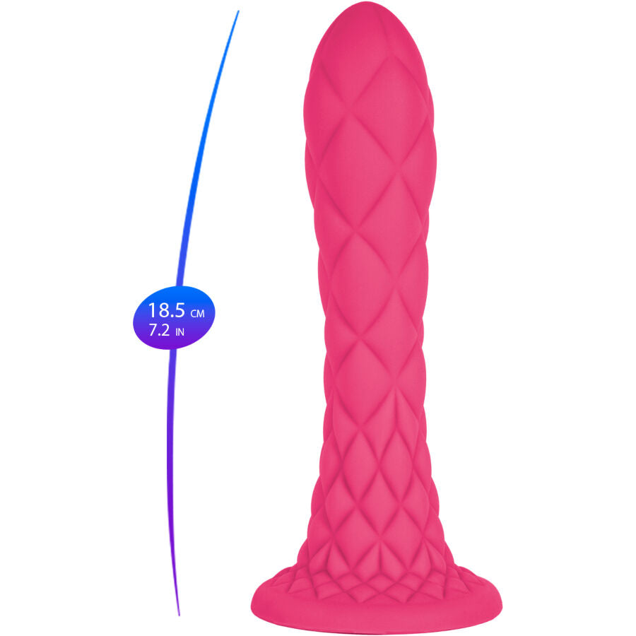 Silexd Dreamy Dildo Fantasy Silicona Líquida Termorreactiva Fucsia 18.5 cm