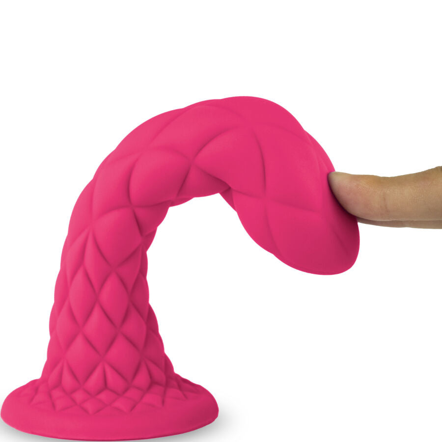 Silexd Dreamy Dildo Fantasy Silicona Líquida Termorreactiva Fucsia 18.5 cm