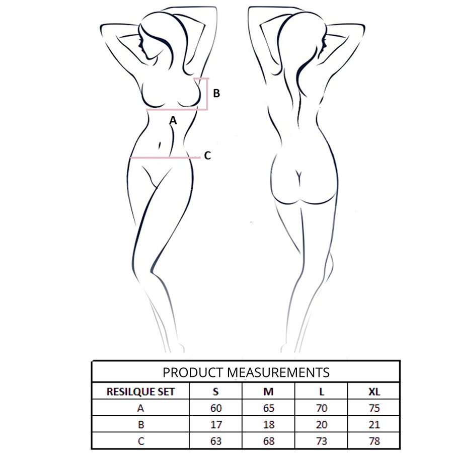 Conjunto de Lencería PASSION RESILQUE Sujetador + Tanga Blanco S/M