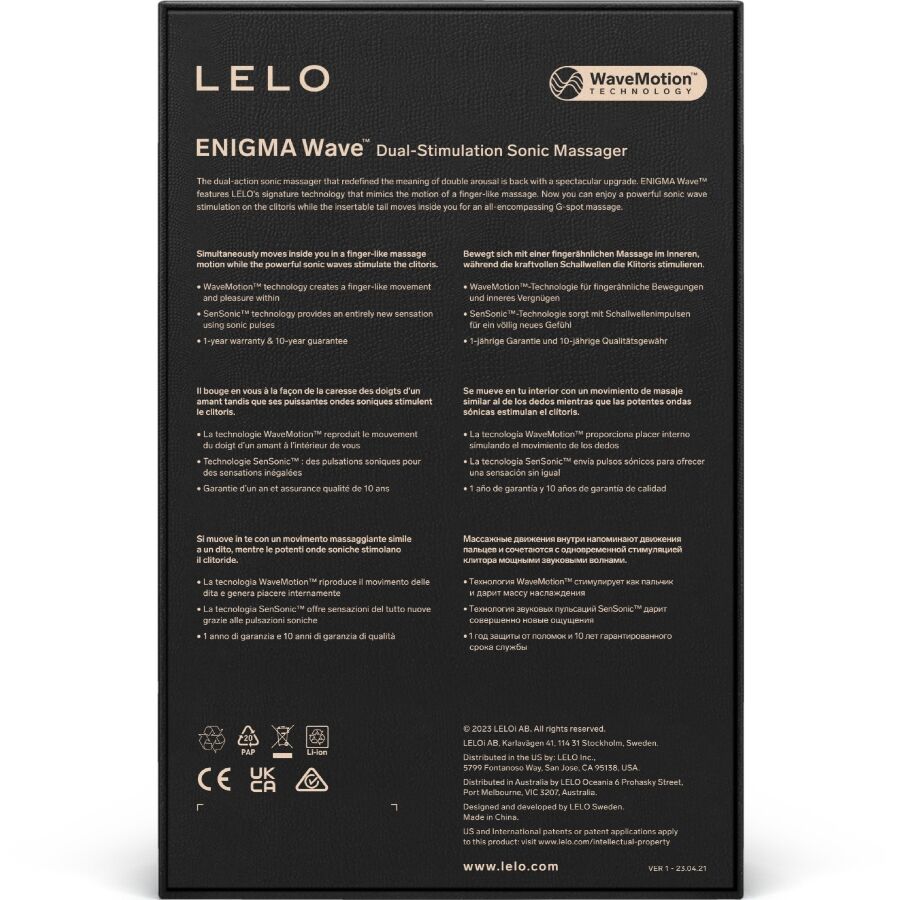 LELO Enigma Wave Triple Vibration Massager Cyber Purple