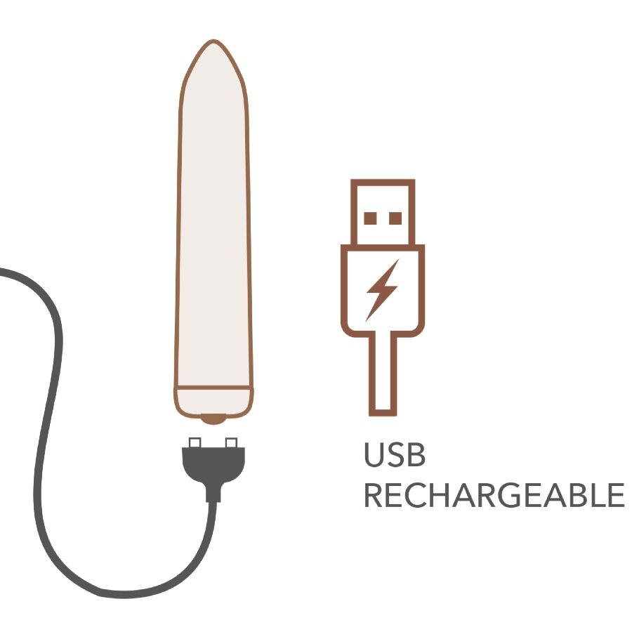 Rocks-Off Rechargeable Vibrating Bullet Poppy Red
