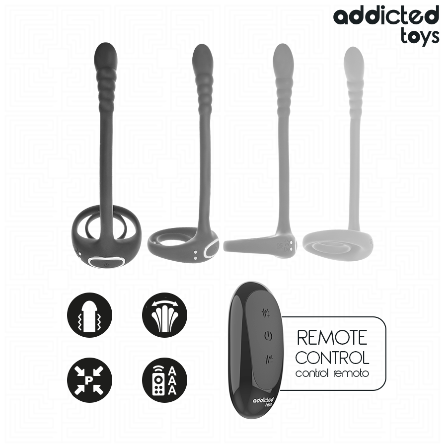 Anillo Vibrador P-Spot con Control Remoto - Addicted Toys