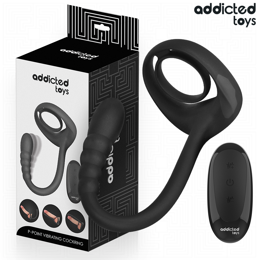 Anillo Vibrador P-Spot con Control Remoto - Addicted Toys