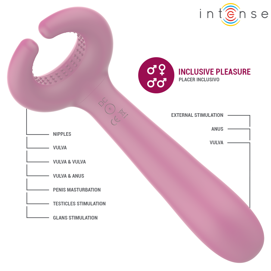 Intense Rowan Inclusive - Vibrador para Parejas Ergonómico Recargable USB