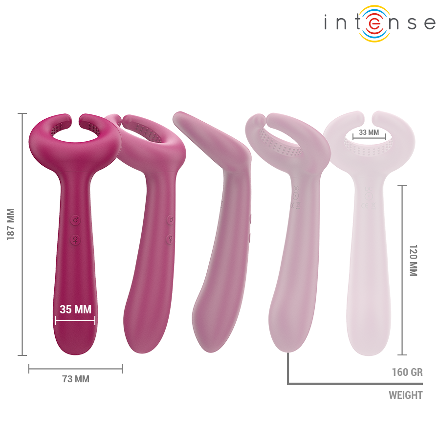 Intense Rowan Inclusive - Vibrador para Parejas Ergonómico Recargable USB