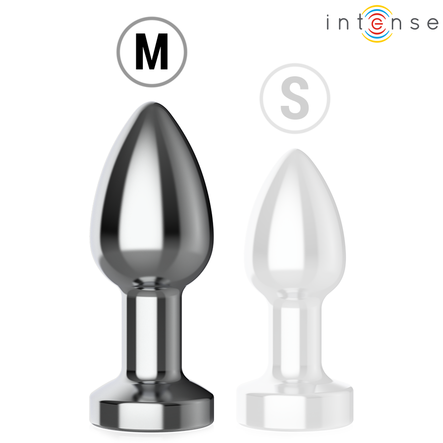 Intense Vibrating Metal Anal Plug M con LED y Control Remoto