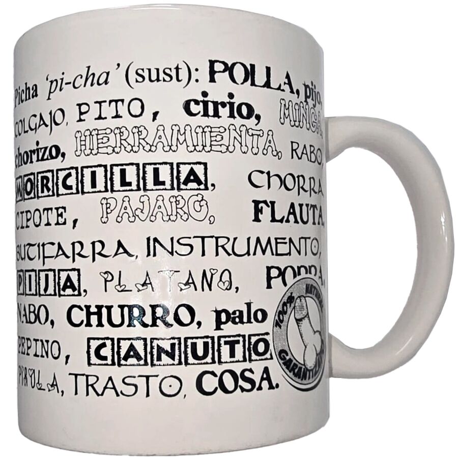 Taza Blanca Diablo Picante 370 ml