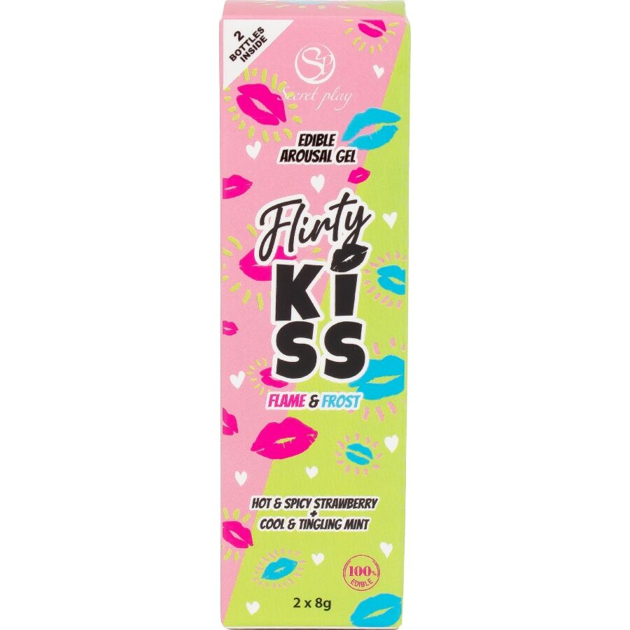 Secretplay Flirty Kiss Gels Sabor Fresa y Menta - Pack Doble 2x8gr