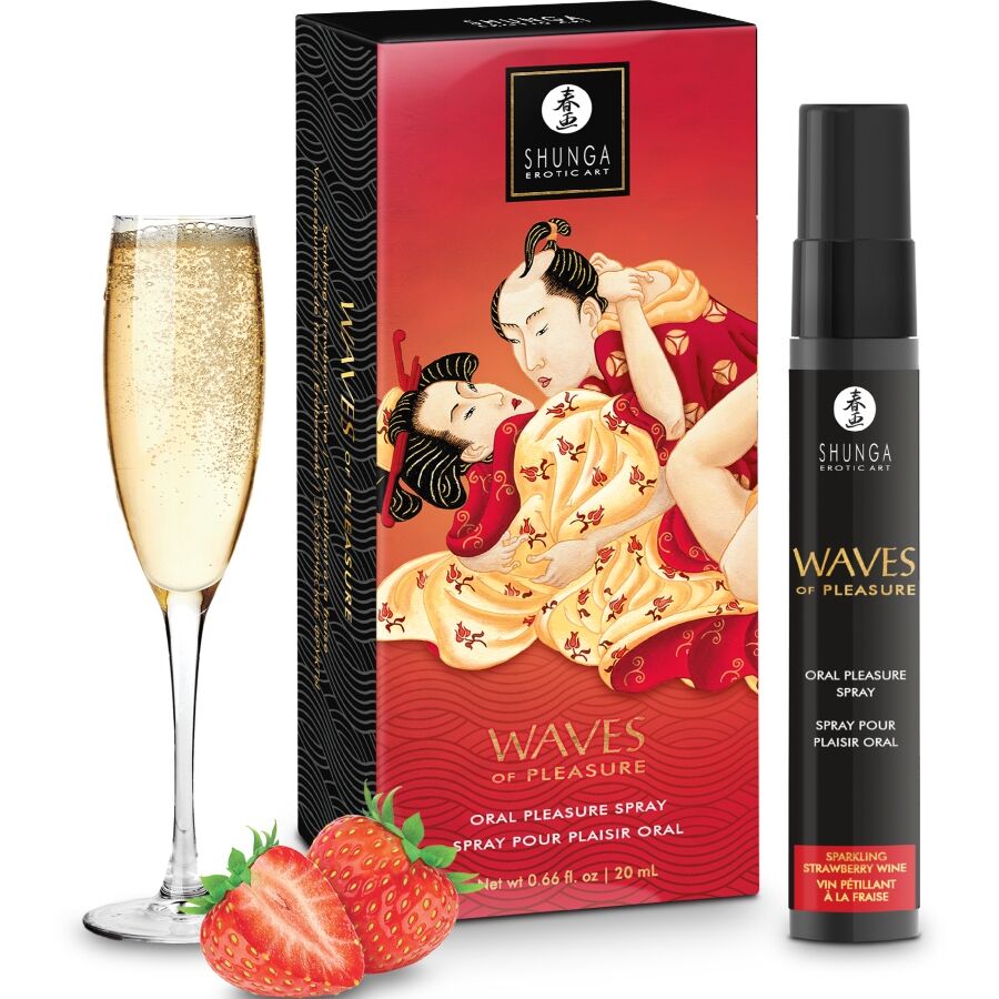 Shunga Waves Pleasure Spray Oral Seductive Strawberry 20 ml