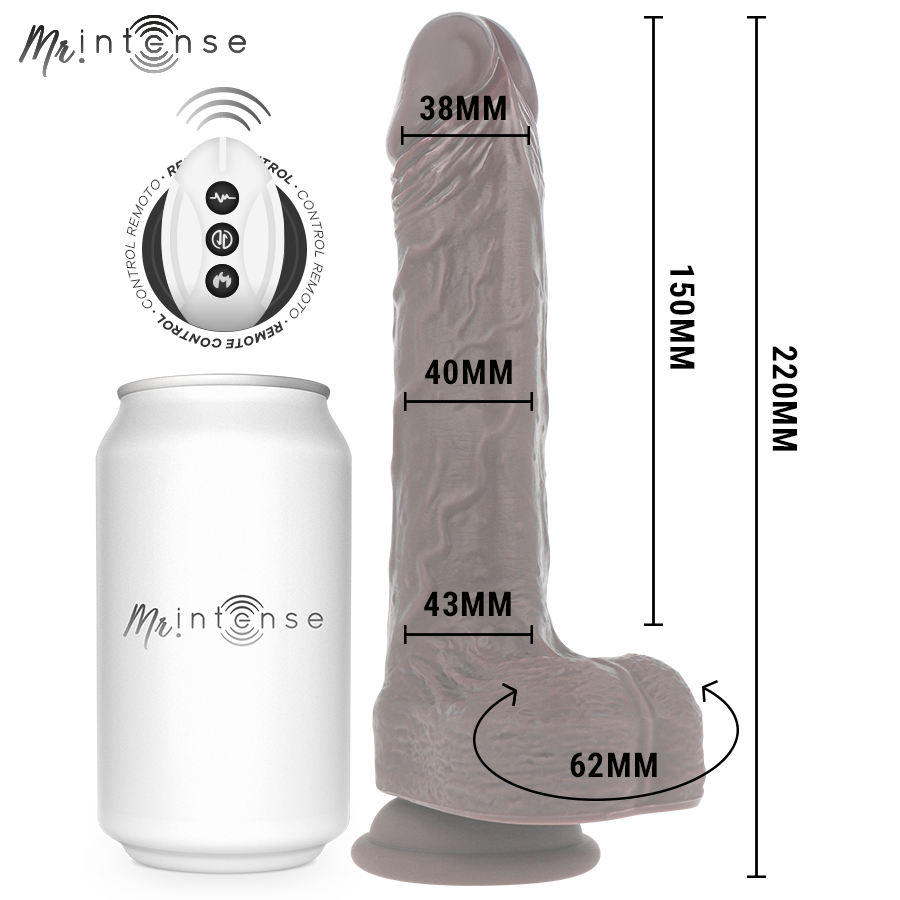 Mr Intense Matt Realistic - Vibrador con Control Remoto 22 cm