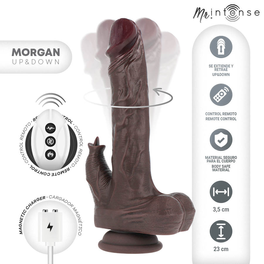 Mr Intense Morgan - Muñeca Realista Multifunción con Vibración y Control Remoto