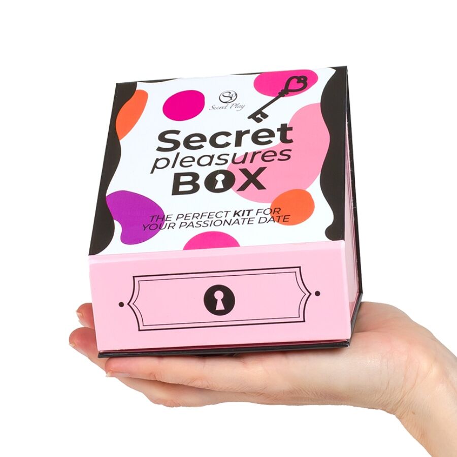 Secret Play Pleasures Box - Juego para parejas con dados, vibrador y pluma