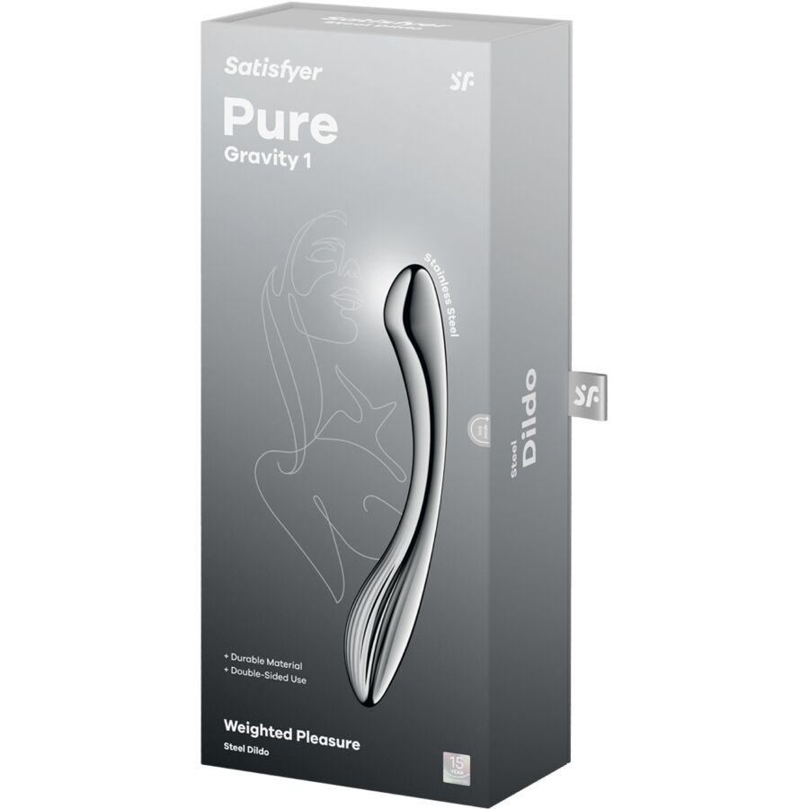 Satisfyer Pure Gravity 1 Dildo Doble Extremo Acero Inoxidable
