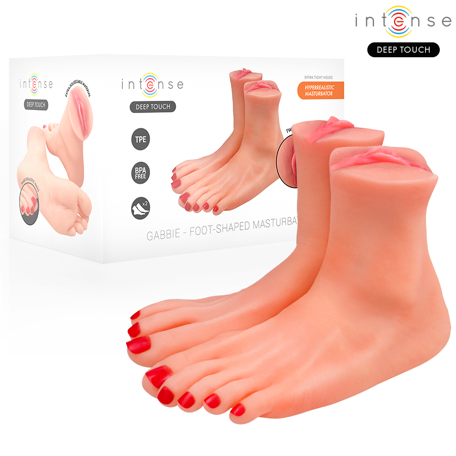 Intense Deep Touch Gabbie - Masturbador de Dos Piezas con Forma de Pie