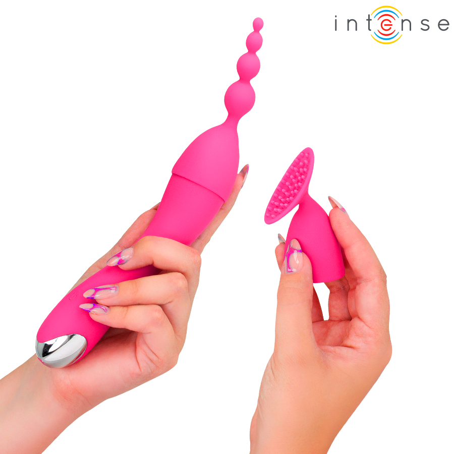 Vibrador Intense Cher con 20 Patrones y Cabezales Intercambiables