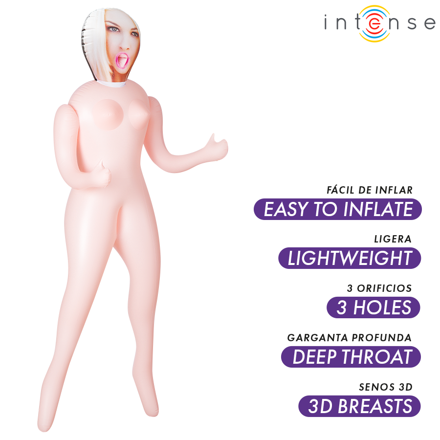 Irina Muñeca Inflable con Tres Orificios - Intense Bodies