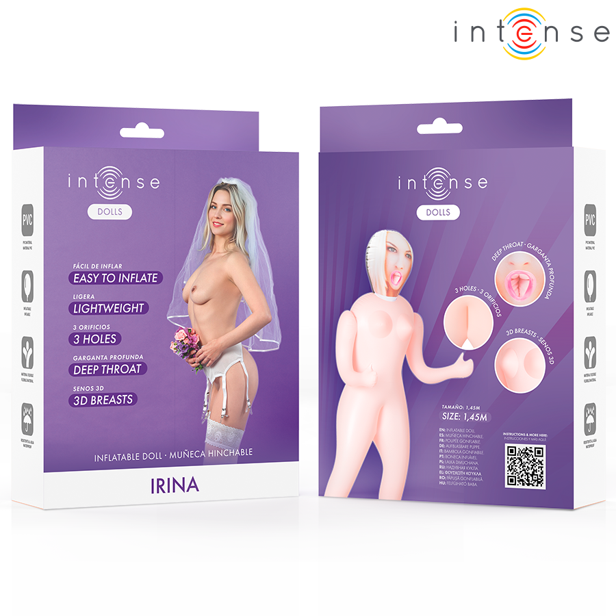 Irina Muñeca Inflable con Tres Orificios - Intense Bodies