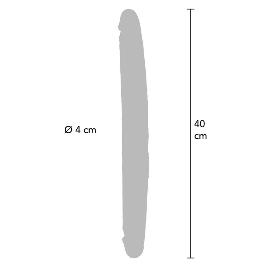 Get Real Double-Ended Silicone Dildo Caramel 40 cm