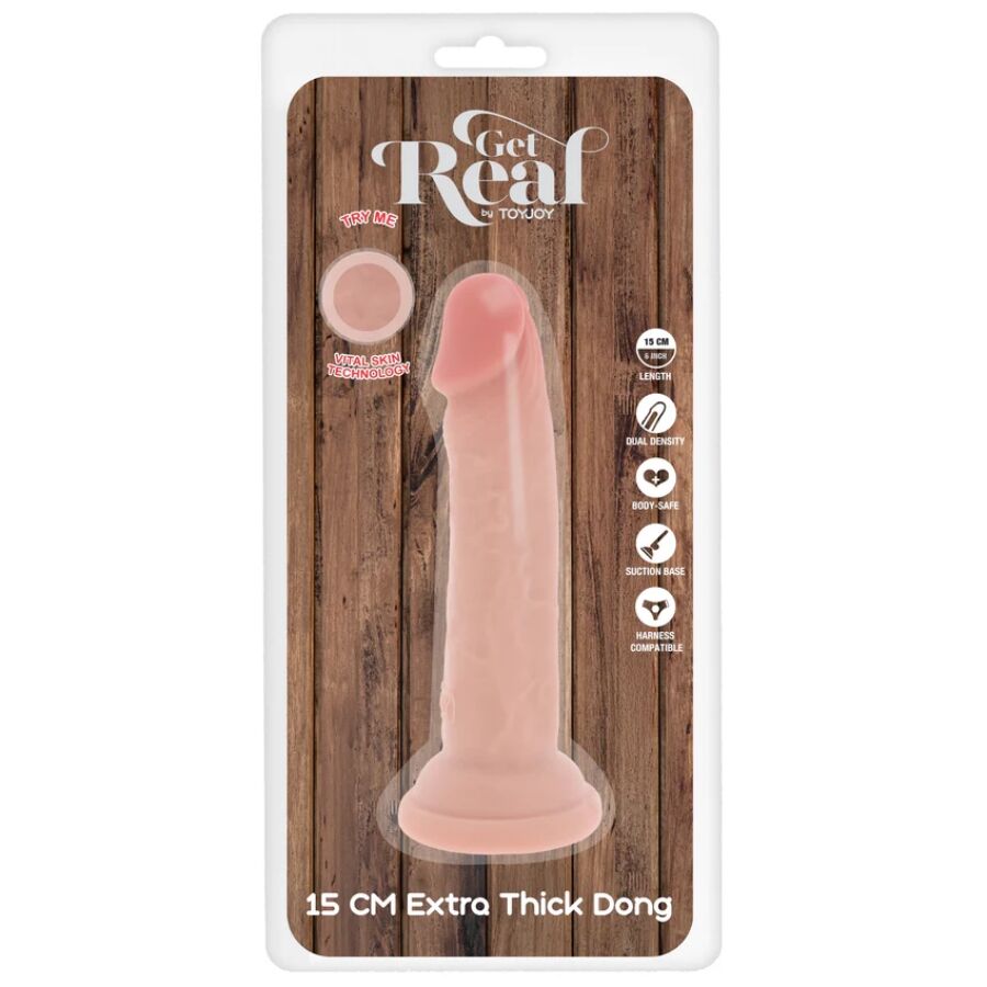 Get Real Deluxe - Dong de Doble Densidad TPE 15 cm