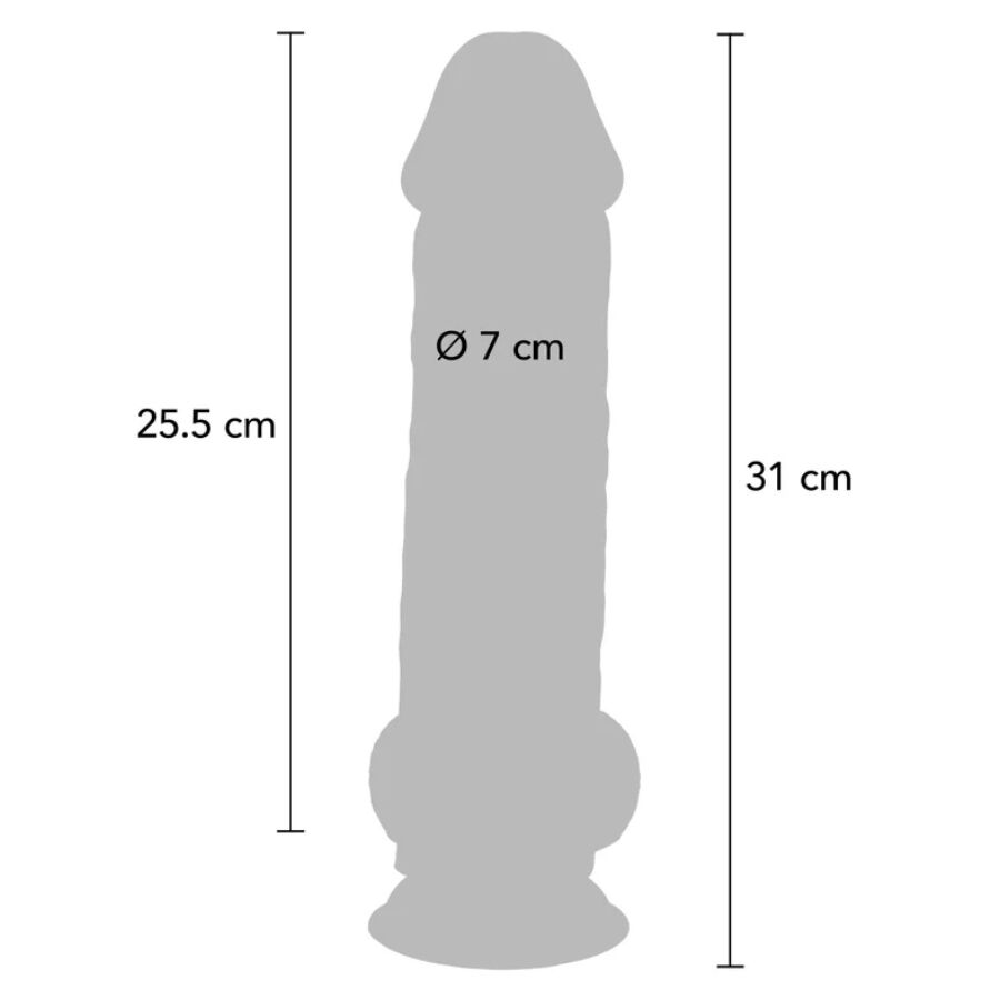 Get Real Deluxe Realistic Penis with Testicles Extra Thick 31 cm