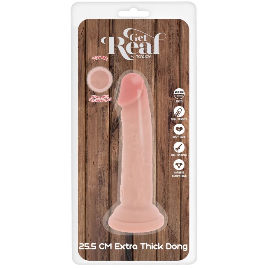 Get Real Deluxe - Dong de Doble Densidad TPE 25,5 cm