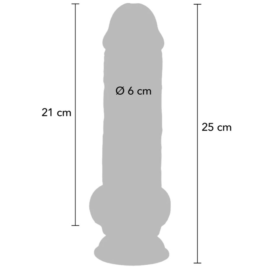 Get Real Deluxe - Pene Realista con Testículos Extra Grueso 25 cm