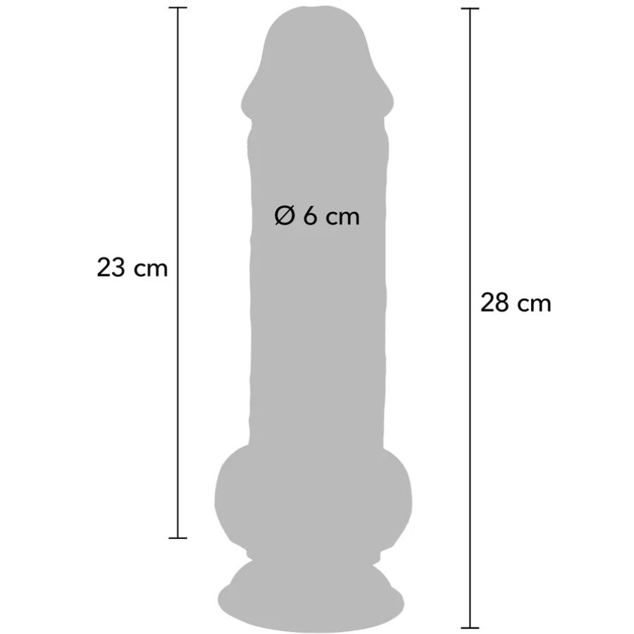 Get Real Deluxe Realistic Penis with Testicles Extra Thick 28 cm