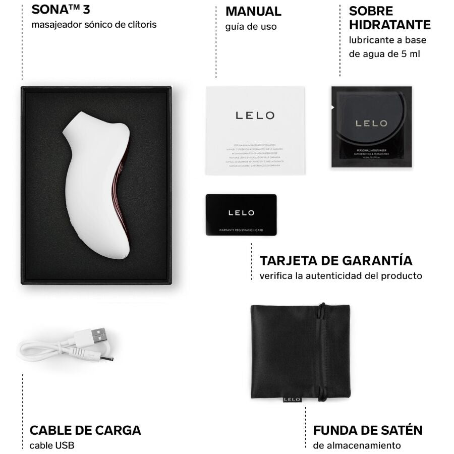LELO Sona 3 Sonic Clitoral Massager Cream