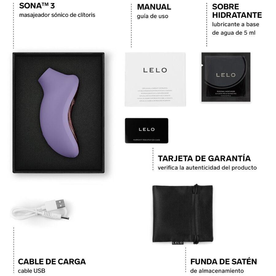 LELO Sona 3 Sonic Clitoral Massager Violet Dusk