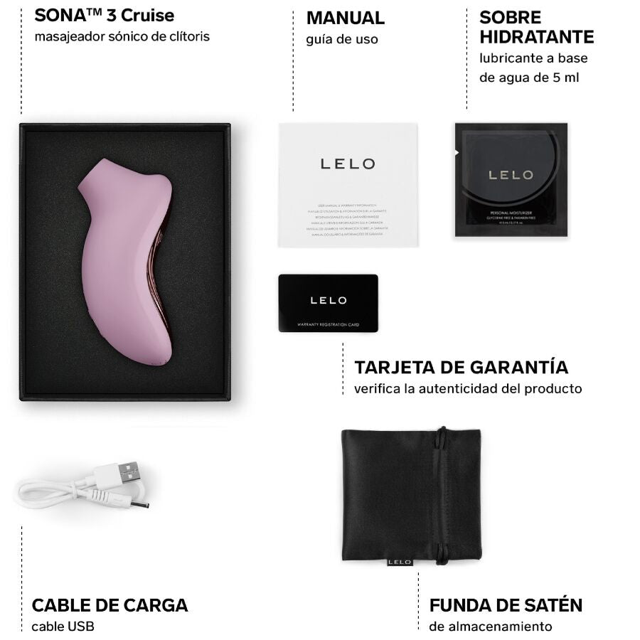 LELO Sona 3 Cruise - Masajeador Sónico de Clítoris Rosa Suave