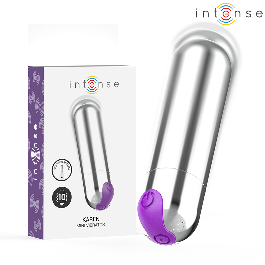 Intense Karen Mini Vibrador Recargable Plateado
