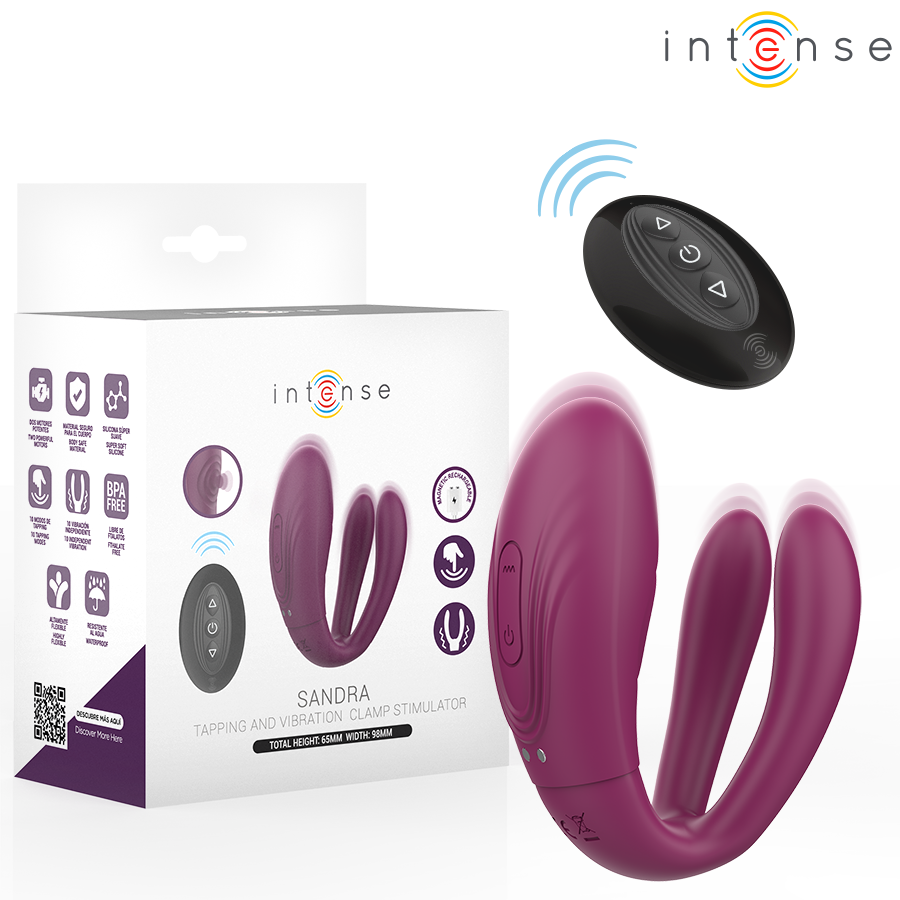 Sandra - Estimulador con Vibración y Golpeteo Rítmico con Control Remoto