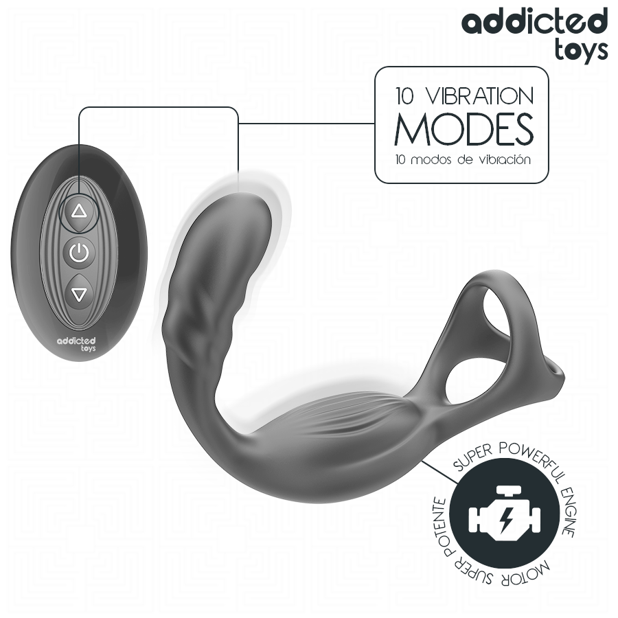 Anillo Prostático Dual con Control Remoto - ADDICTED TOYS