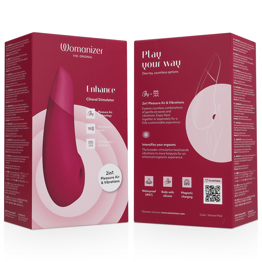 Womanizer Enhance - Estimulador Clitoriano con Tecnología Pleasure Air™ Rosa