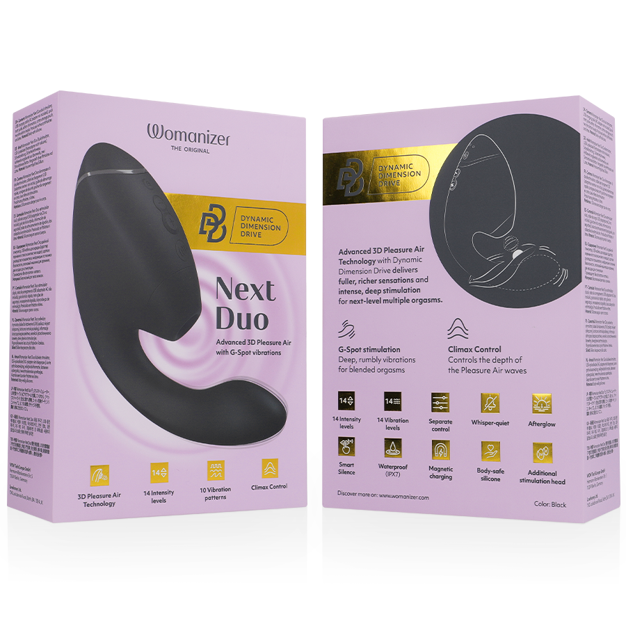 Womanizer Duo Next - Estimulador Dual Clitoral y Punto G con Tecnología Pleasure Air