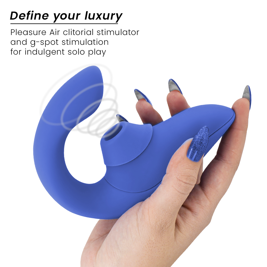 Womanizer Blend Rabbit Vibrador Dual Estimulación Pleasure Air Azul