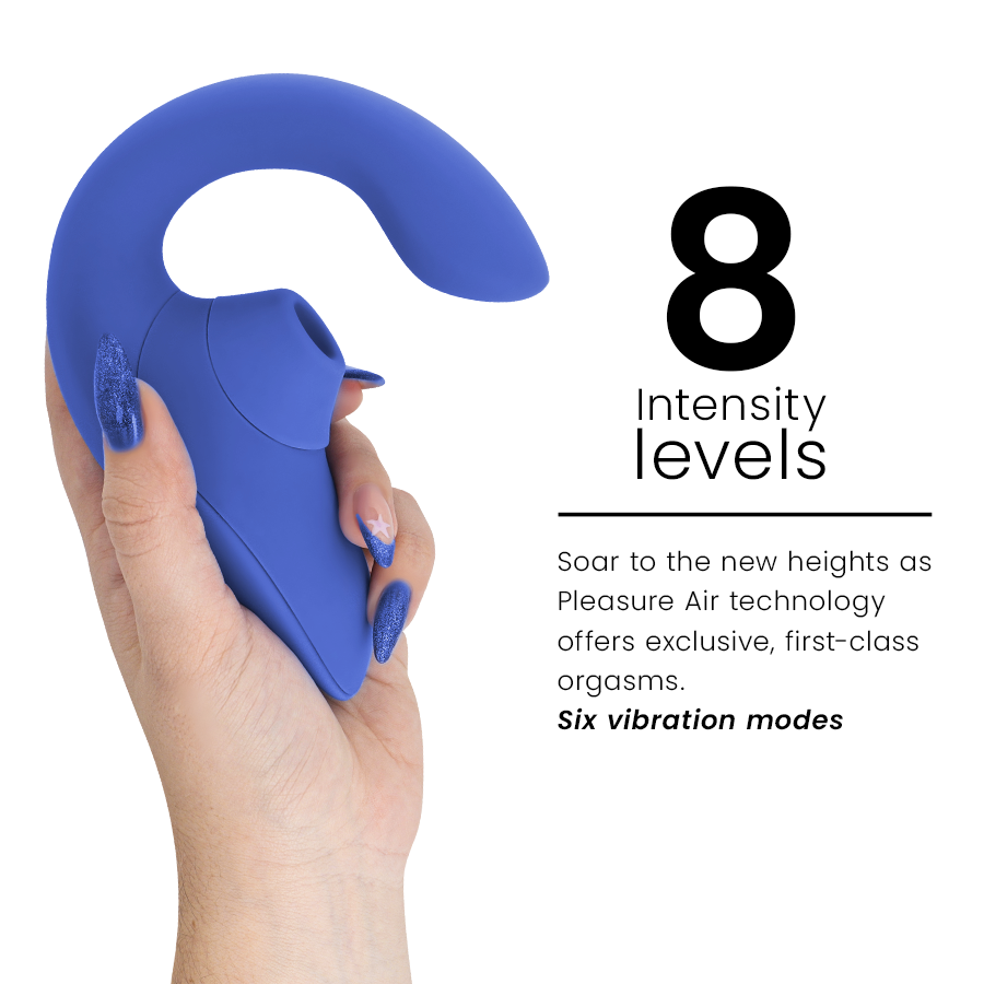 Womanizer Blend Rabbit Vibrador Dual Estimulación Pleasure Air Azul